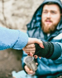 Helping a homeless person